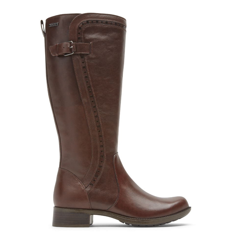 Rockport Womens Copley Waterproof Tall - Boots Brown - OVP326819